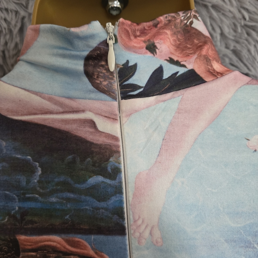 Art Print Long Sleeve Jumpsuit - Picture 6 of 9
